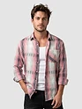 Pink Frayed Check Shirt